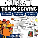 Thanksgiving Reading Comprehension Passages | Thankful Tur