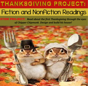 Preview of Thanksgiving Close Reading Passages and STEM Project