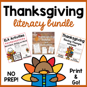 Preview of Thanksgiving Reading Comprehension Passages and Thanksgiving Writing Activities
