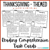 Thanksgiving Reading Comprehension Task Cards - Nonfiction