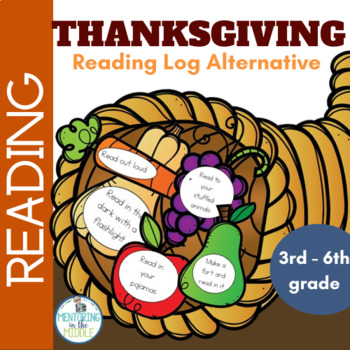 Preview of Thanksgiving Reading Log Alternative - Bingo Alternative - editable