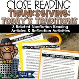 Thanksgiving Reading Passages Traditions Parade Activity B