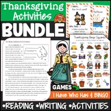 Thanksgiving Reading Passages, Writing, Games Activities Bundle