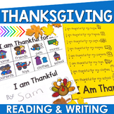 Thanksgiving Reading and Writing Activities for Preschool 