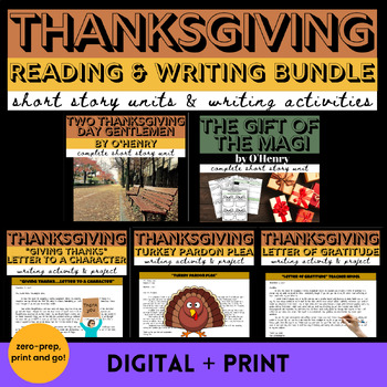 Preview of Thanksgiving Reading and Writing Resources Thanksgiving Activities Bundle