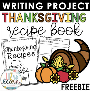 Preview of Thanksgiving Recipe Book FREEBIE NO PREP Print and go