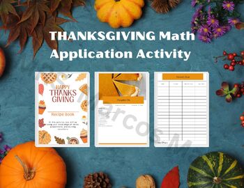 Preview of Thanksgiving Recipe Book | Real World Application | Math | Ratios & Proportions