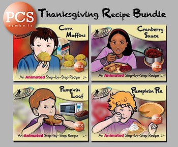 Preview of Thanksgiving Recipe Bundle - Animated Step-by-Steps® - PCS