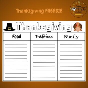 Preview of Thanksgiving Reflection List Sheet