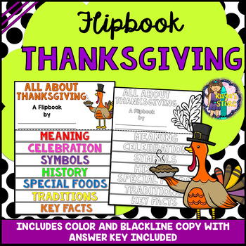 Preview of Thanksgiving Research Flipbook (All About Thanksgiving Facts & Activities)