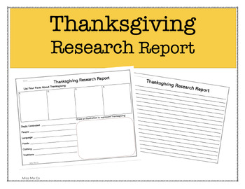 Preview of Thanksgiving Research Report