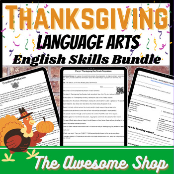 Preview of Thanksgiving Resources for Middle School English & Language Arts