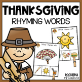 Thanksgiving Rhyming Clip Cards