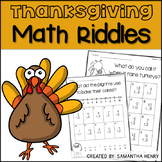 Thanksgiving (Differentiated) Math Riddles