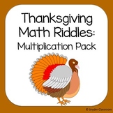 Thanksgiving Multiplication Math Riddles