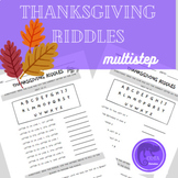 Thanksgiving Riddle Puzzles