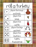 Thanksgiving Roll and Draw a Turkey (2 games in 1)