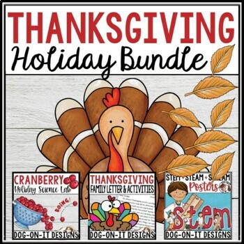 Preview of Thanksgiving STEM Activities | Letter From the Teacher | Boom Cards | Bundle