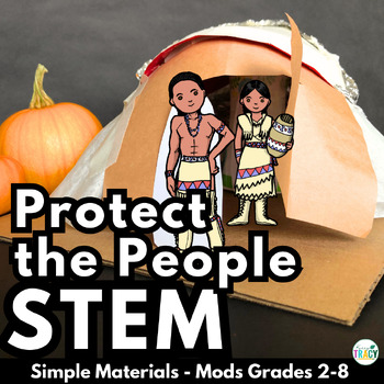 Preview of Thanksgiving STEM Activity - Pilgrim or Wampanoag Shelters - Fall STEM Challenge