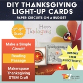 Thanksgiving STEM Electricity Paper Circuit Cards Activity