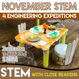 Thanksgiving STEM November STEM Challenges with Close Reading