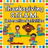 Thanksgiving. STEM and STEAM Interactive Activities.