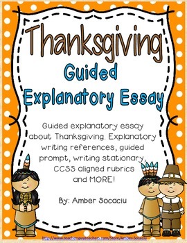 Preview of Thanksgiving Scaffolded  Informative Writing