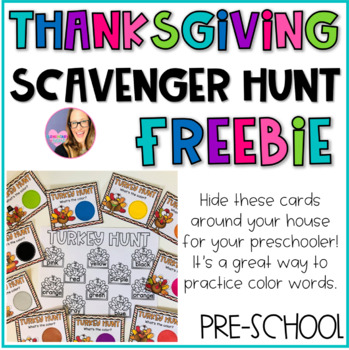 Preview of Thanksgiving Scavenger Hunt FREEBIE for Preschool