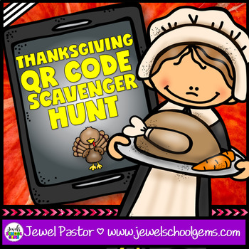Preview of Thanksgiving Scavenger Hunt with Trivia | QR Code Technology Activities