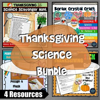 Preview of Thanksgiving Science Activities Labs Bundle of Lessons STEM