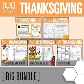 Preview of Thanksgiving Science Activity BIG Bundle
