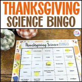 Thanksgiving Science Bingo Activity Middle or High School 