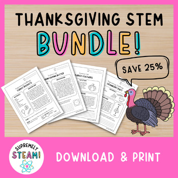 Preview of Thanksgiving Science Bundle - Includes 6 Engaging STEM / STEAM Activities!