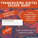 Thanksgiving Science Digital Escape Room