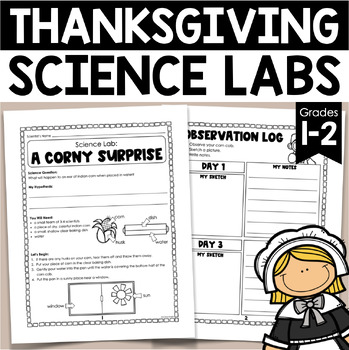 Preview of Thanksgiving Science Labs - 5 Science Experiments for First and Second Grades