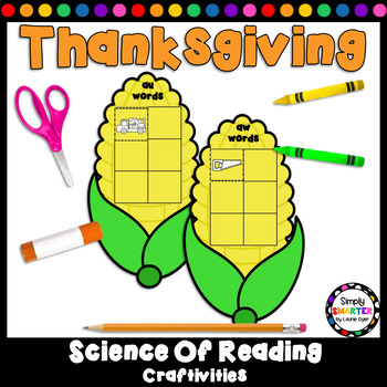 Preview of Thanksgiving Science Of Reading Phonics Craftivities