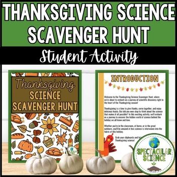 Preview of Thanksgiving Science Scavenger Hunt Activity