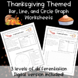 Thanksgiving Scientific Bar, Line, Circle Graphing Differe