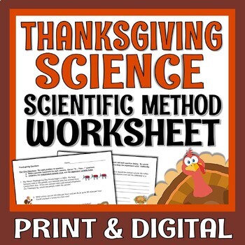 Preview of Thanksgiving Science Activity Scientific Method Hypothesis Variables