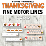 Thanksgiving Scissor Strips for Cutting Practice or Tracin