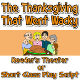 Thanksgiving Script, Holiday Class Play, Reader's Theater,