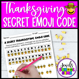 Thanksgiving Secret Emoji Crack the Code November Activities