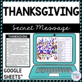 Thanksgiving Secret Message Activity for Google Sheets™