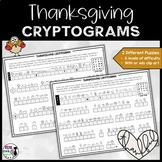 Thanksgiving Secret Message Cryptograms - Crack the Code W