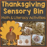 Thanksgiving Sensory Bin Math & Literacy Activities, Centers