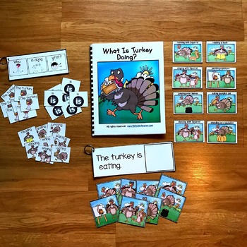 Thanksgiving Sentence Builder Book: What is Turkey Doing? | TpT
