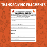 Thanksgiving Sentence Fixer: Fragments and Capitalization 