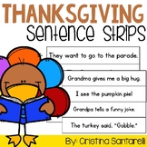 Thanksgiving Sentence Strips