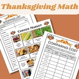 Thanksgiving Shopping Activities(Decimal Math)