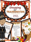 Thanksgiving Shopping with Decimals (NO PREP)